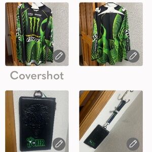 Monster - THOR pro-circuit Jersey sz1X+DC Joker Lanyard w Vegan Wallet 7x4.45”